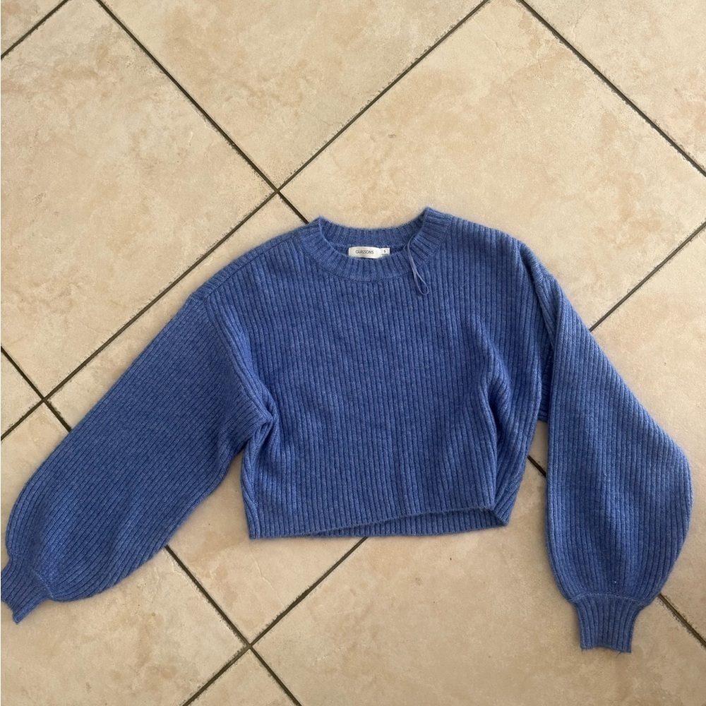Glassons Blue Ribbed Sweater - Picture 1 of 2